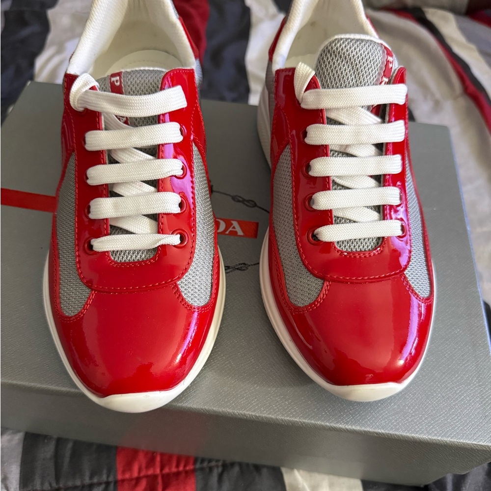 Prada Gray and Red Box